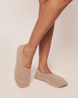 Women's Cashmere Slippers in Camel
