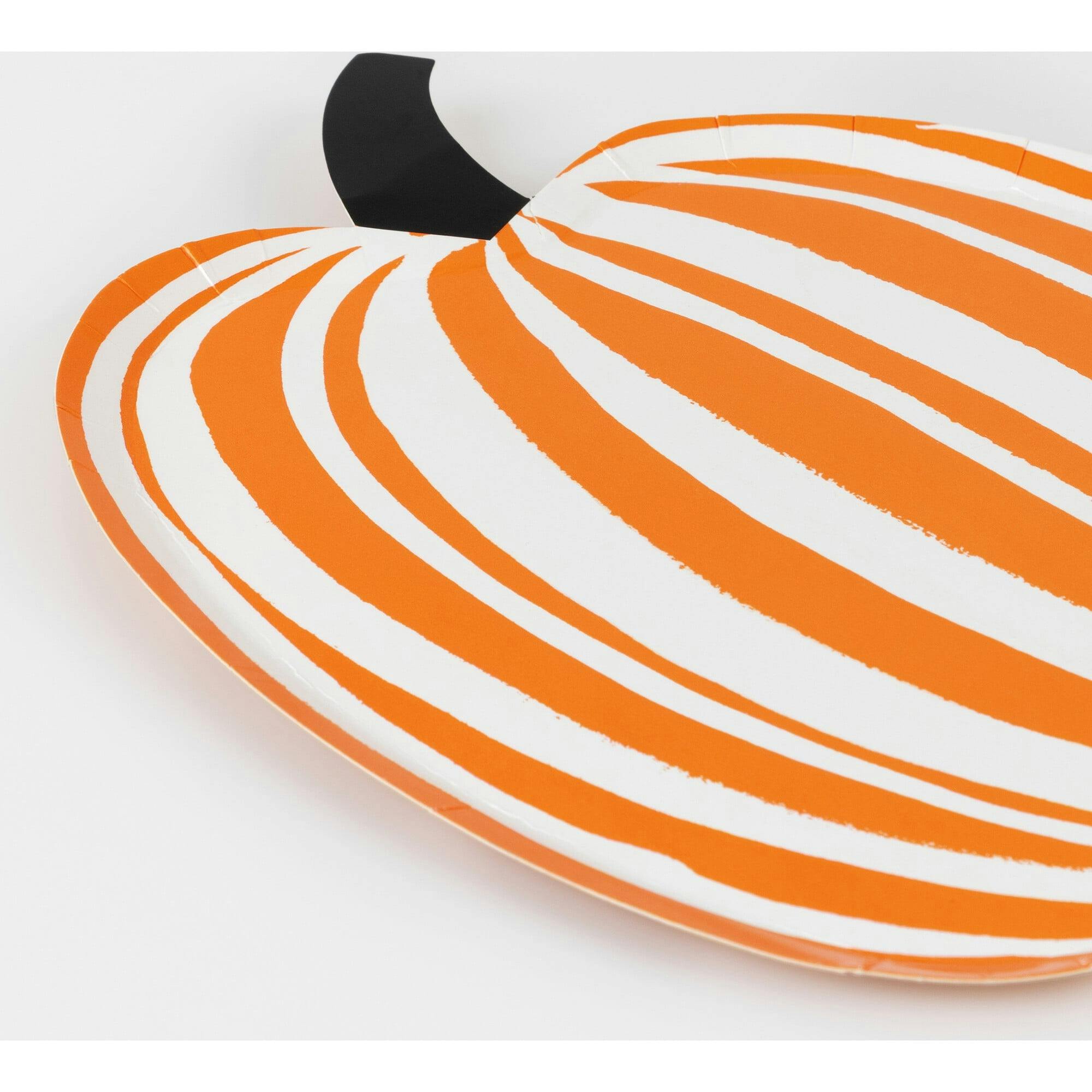 Stripe Pumpkin Plates