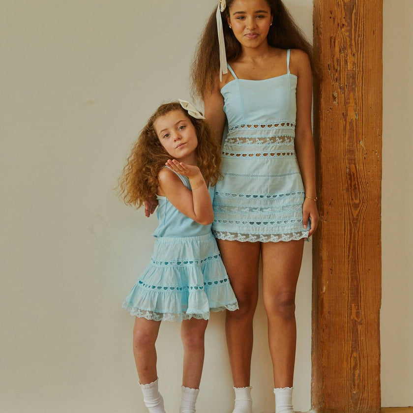 Harlow Pastel Blue Heart Cut Out Tank