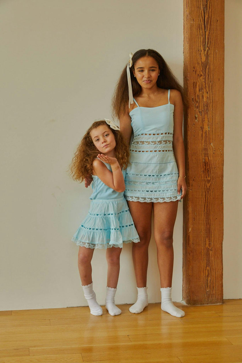 Harlow Pastel Blue Heart Cut Out Tank