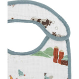 Cotton Muslin Classic Bib 3 Pack - Farmyard