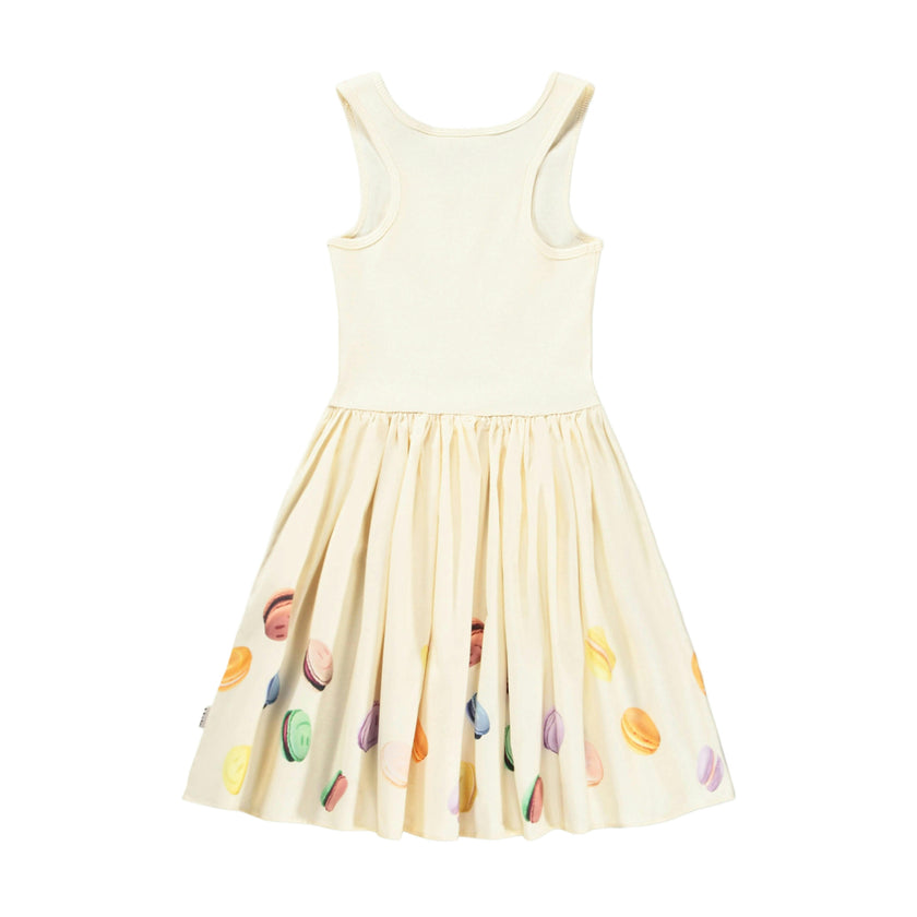 Molo Yellow Dress with Macaron Print