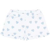 Blue Heart Print Shorts