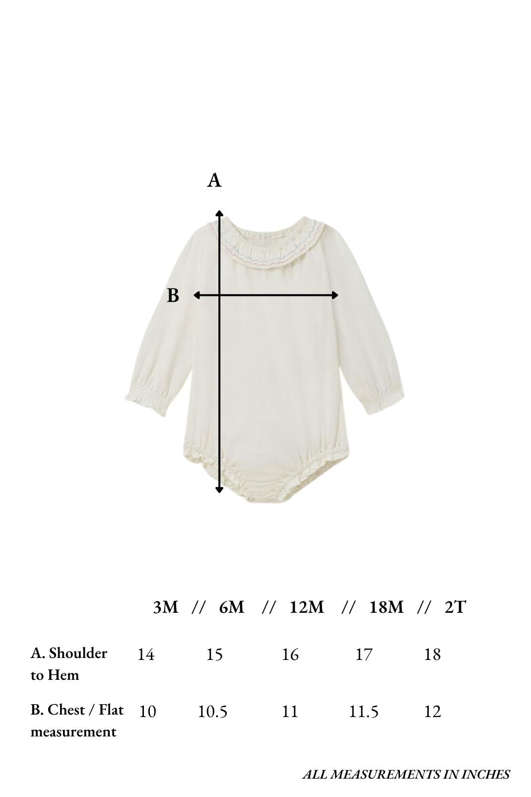 Bea Onesie in Ivory