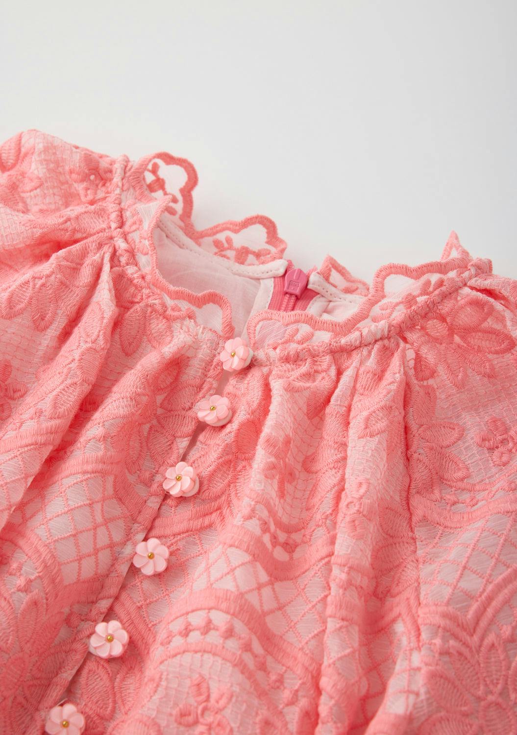 Kaia Lace Embroidered Mini Dress