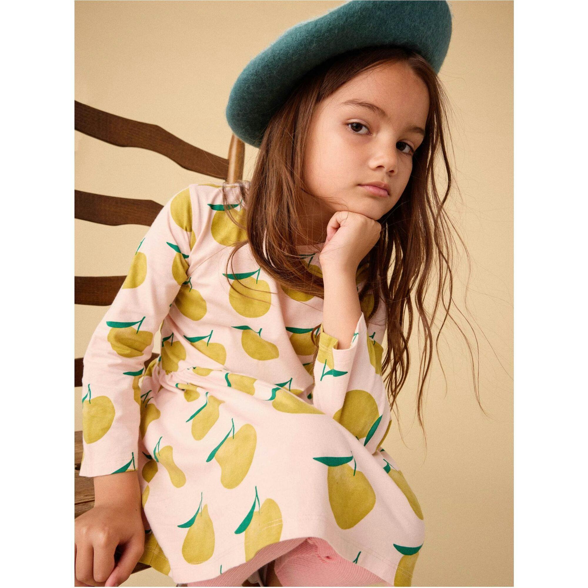 Long Sleeve Skirted Dress, Yellow