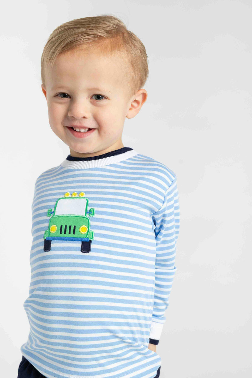 Stripe Knit Shirt With Safari Jeep