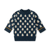 Blue Penguins Knitted Jumper, Navy
