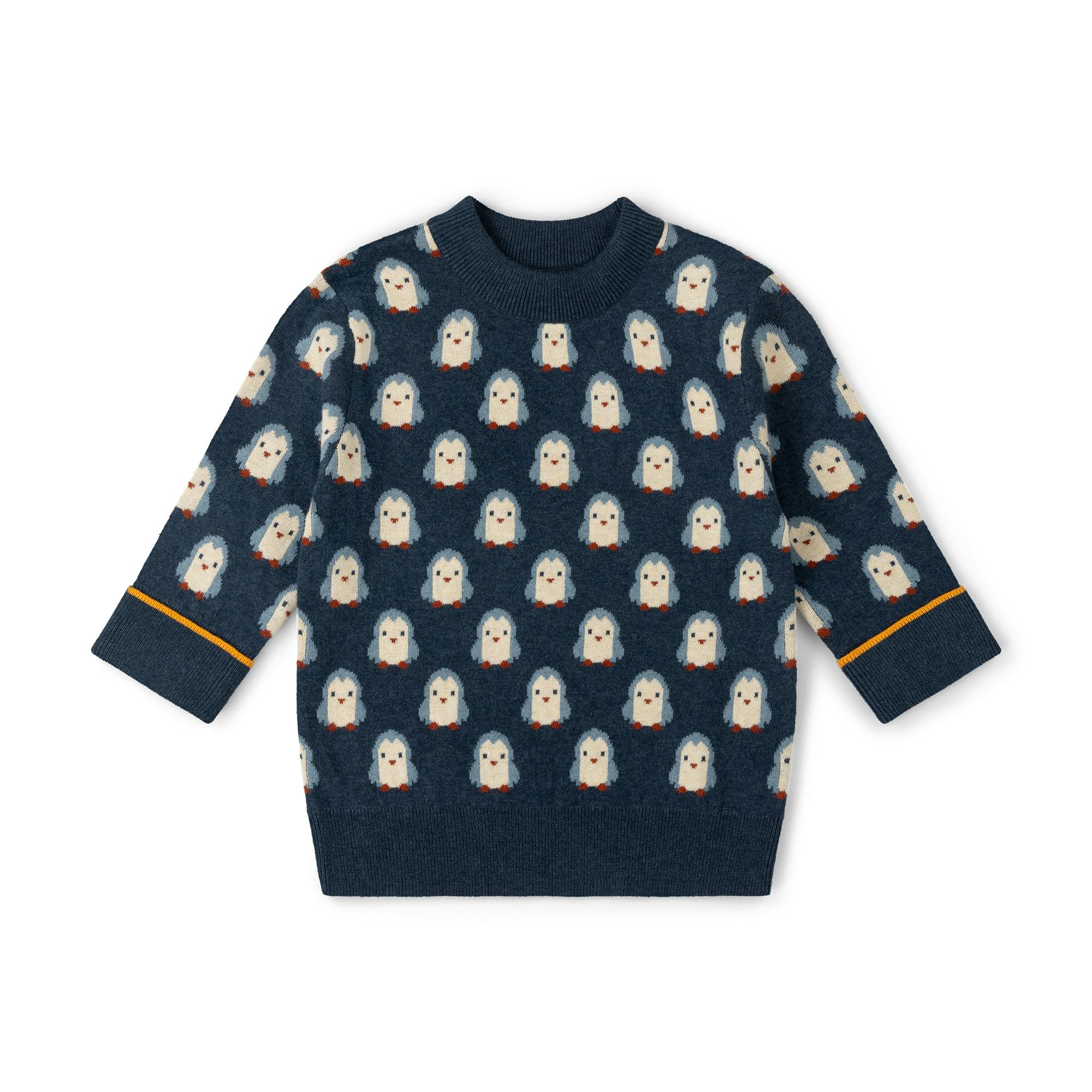 Blue Penguins Knitted Jumper, Navy