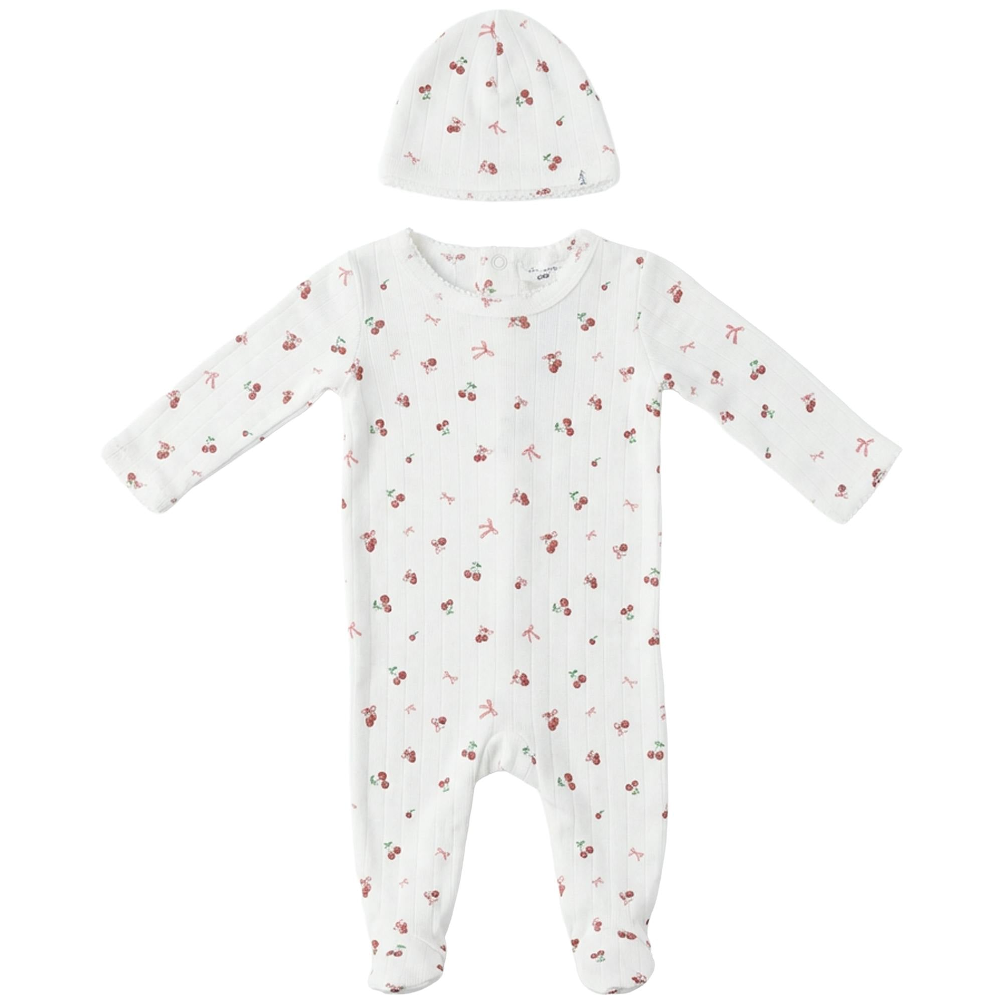 Cherry Pointelle Onesie