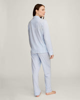 Women's Lightweight Pima Pajama Set in Periwinkle Geo
