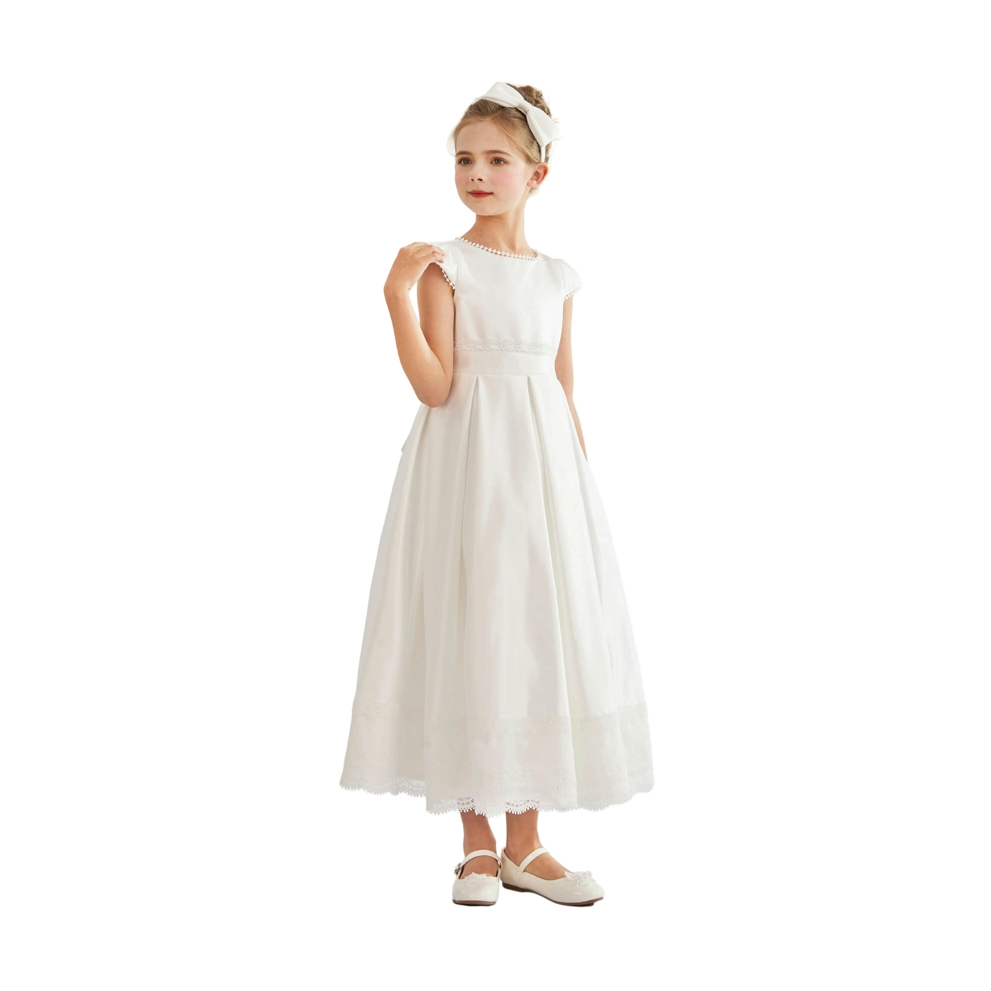 White Pearl-Trim Havenelle Dress
