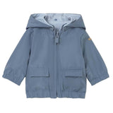 Light Blue Striped Hooded Jacket