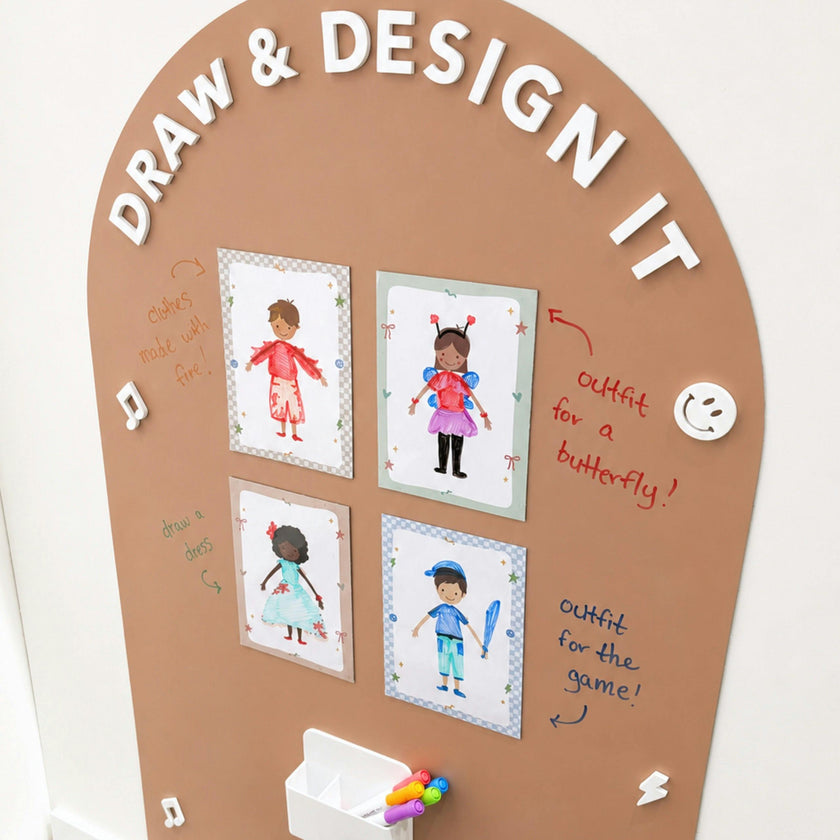 Magnetic Coloring Sheets - Design-a-Doll (8pc Set)