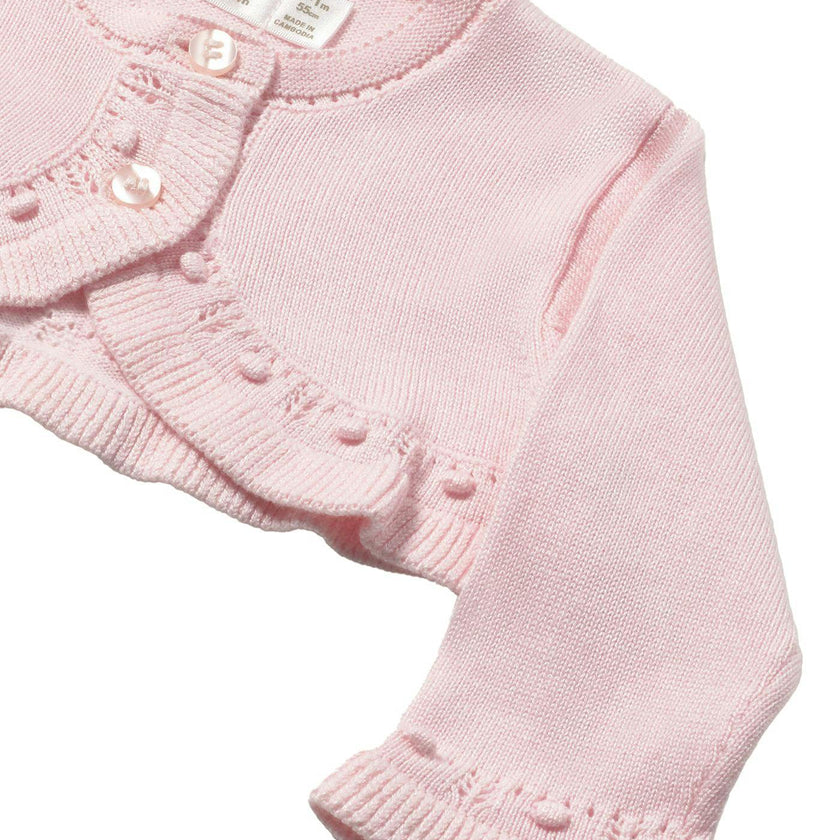 Light Pink Knitted Baby Cardigan