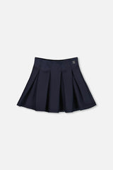 Pleated Milano Skirt Navy Blue