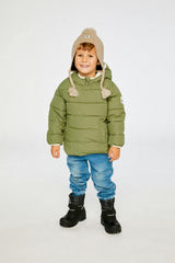 Winter Jacket Adapted For Car Seats Olive Green