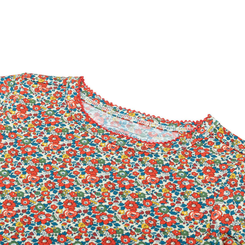 girls Betsy Ann pima pajamas set made with Liberty Fabrics