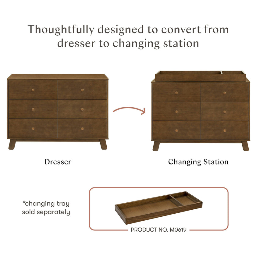 Babyletto Hudson Modern 6-Drawer Assembled Dresser (48")