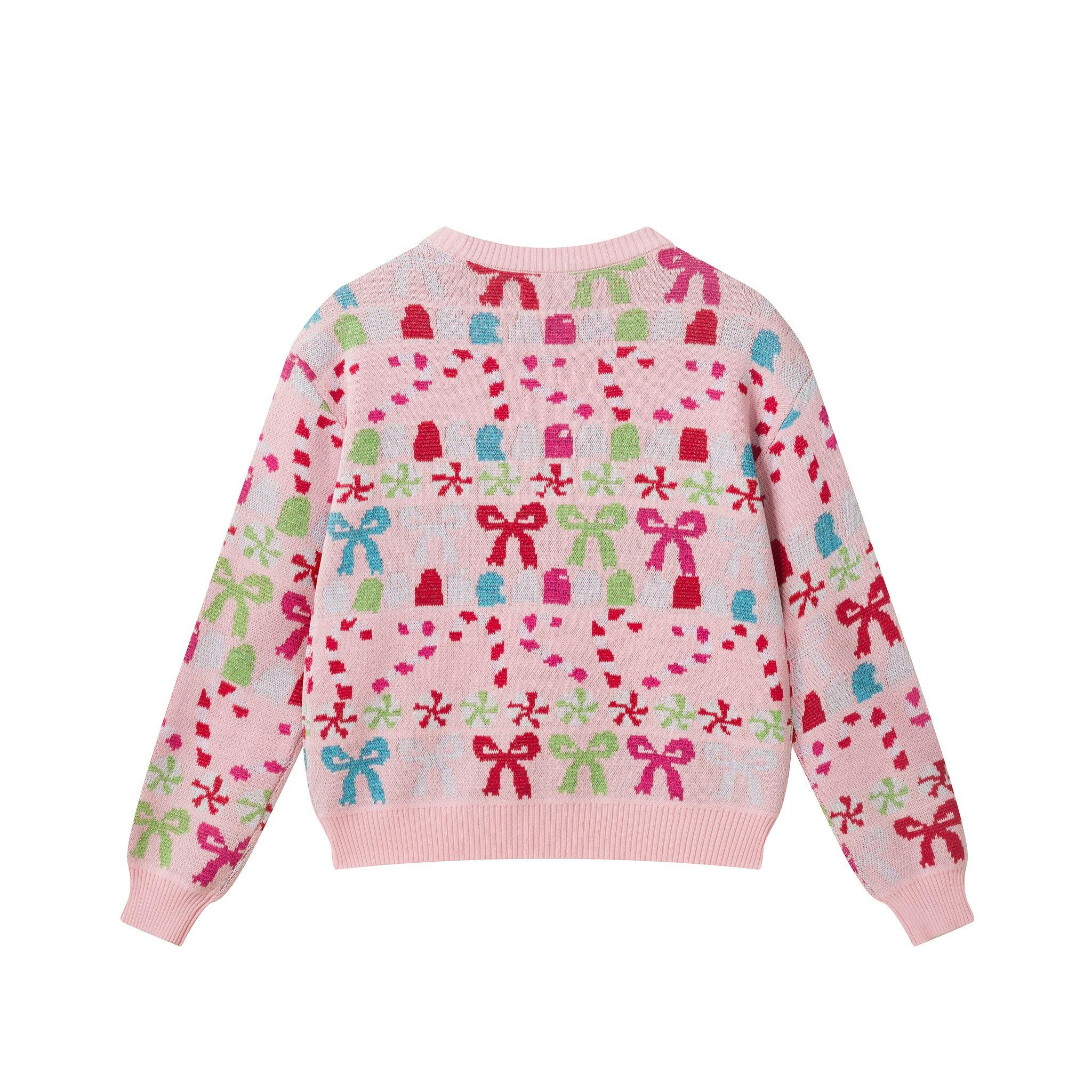 Tween Girls (7-16) Fair Isle Sweater | Candy & Bows - Pink