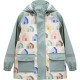 House Print Rain Hooded Jacket