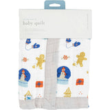 Cotton Muslin Baby Quilt - Christmas Time