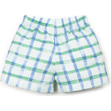 Window Pane Print Woven Shorts