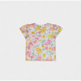 Elara Girl Blouse Short Sleeve, Yellow Pink Lagoon