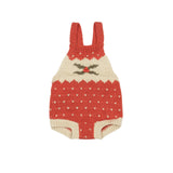 Intarsia Romper - Red