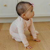 Zip-Up Footie Pajama - Blush