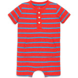 Baby heathered henley shortie in stripe