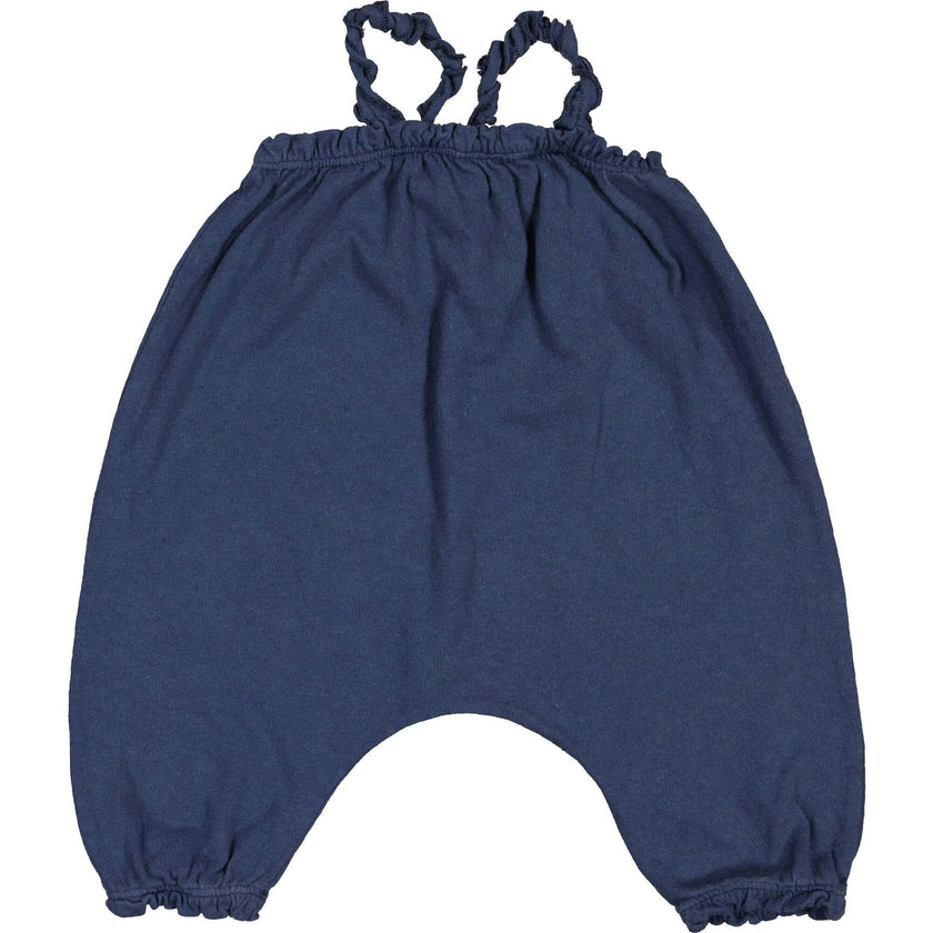 Ruffle Strap Cinched Dungaree Romper
