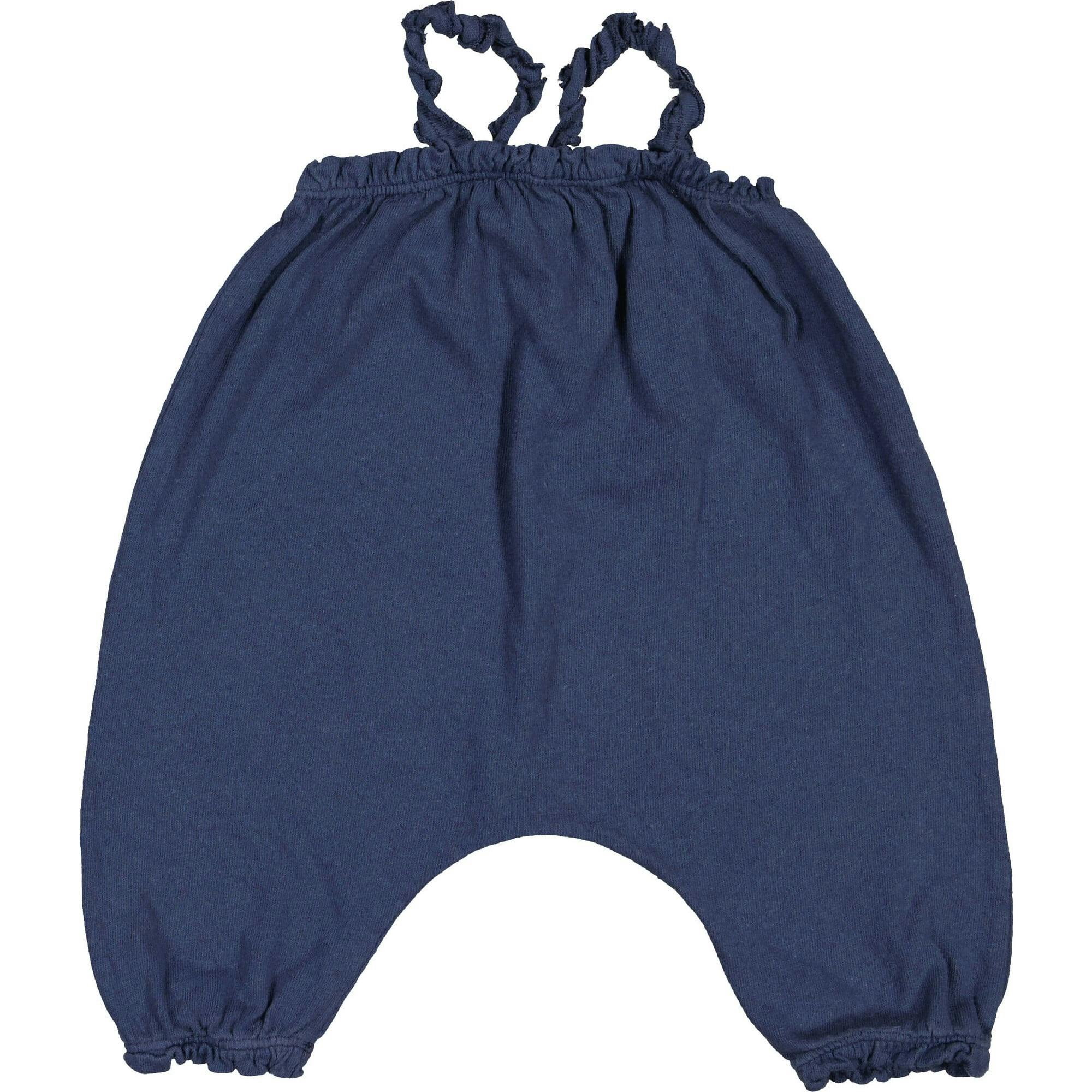 Ruffle Strap Cinched Dungaree Romper