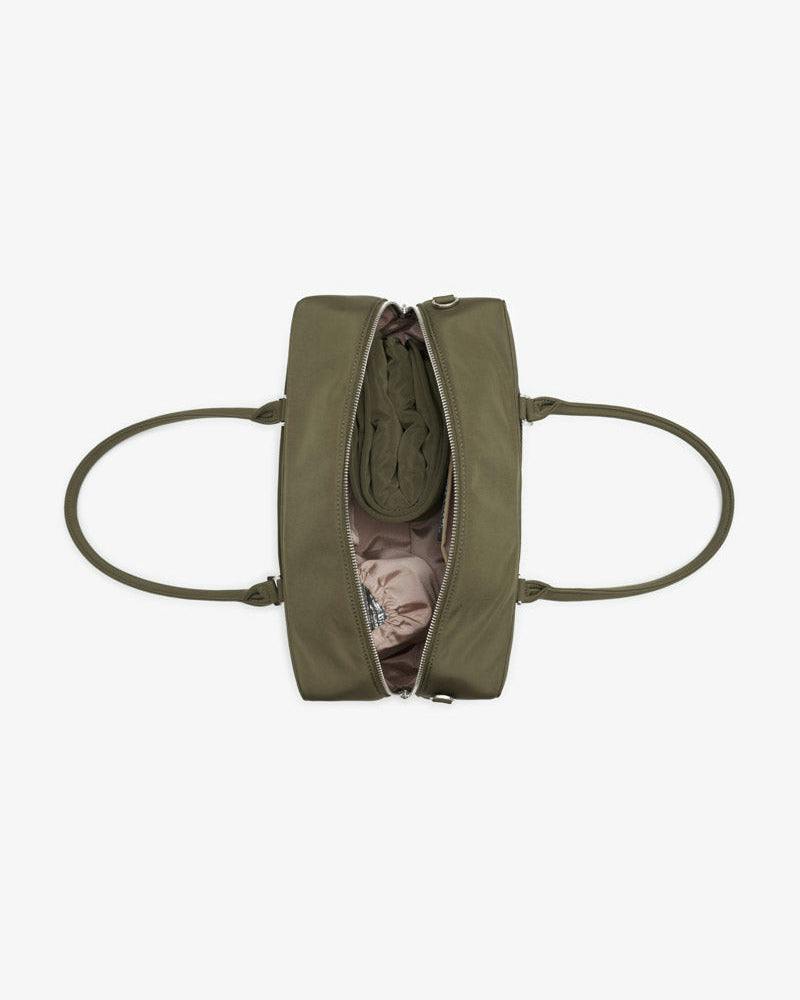 Riley Compact East-West Changing Bag Olive Woven