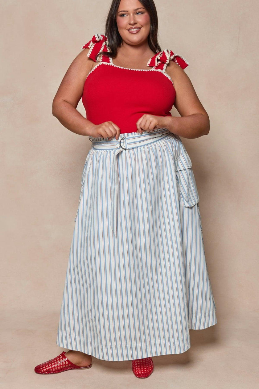 Lizzy Skirt in Heritage Stripe