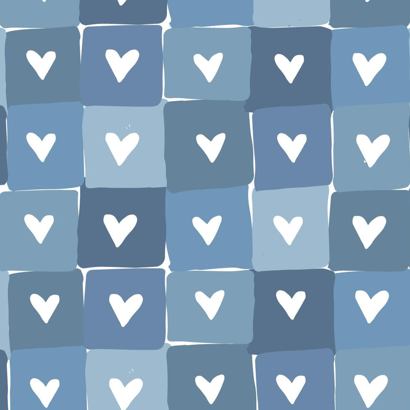 Block Hearts Baby Bandana Bib