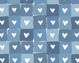 Block Hearts Baby Bandana Bib