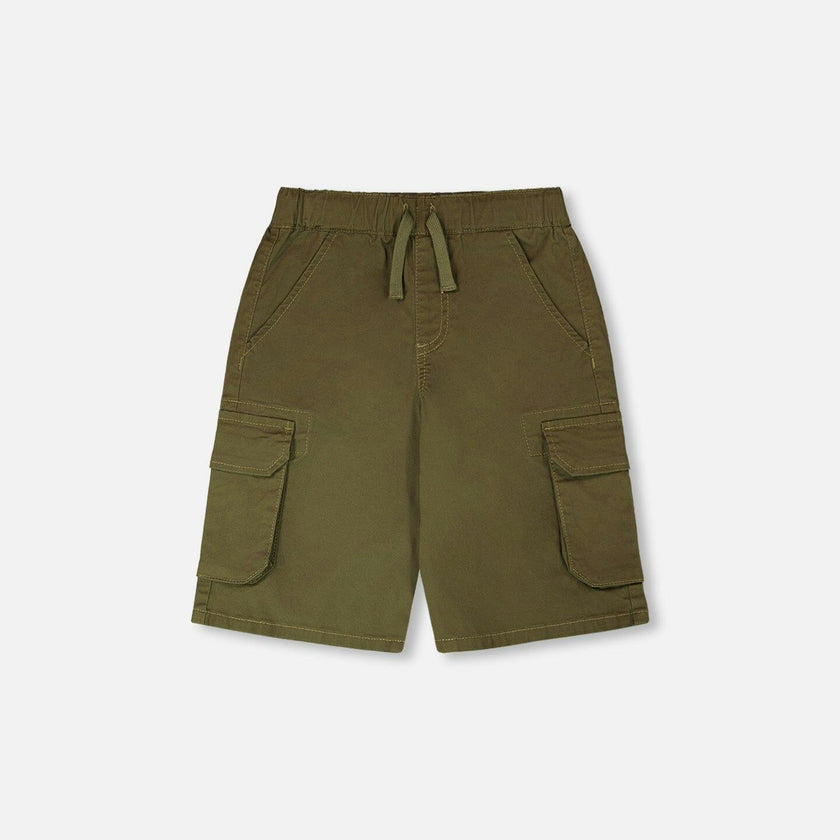 Stretch Twill Bermuda With Cargo Pockets
