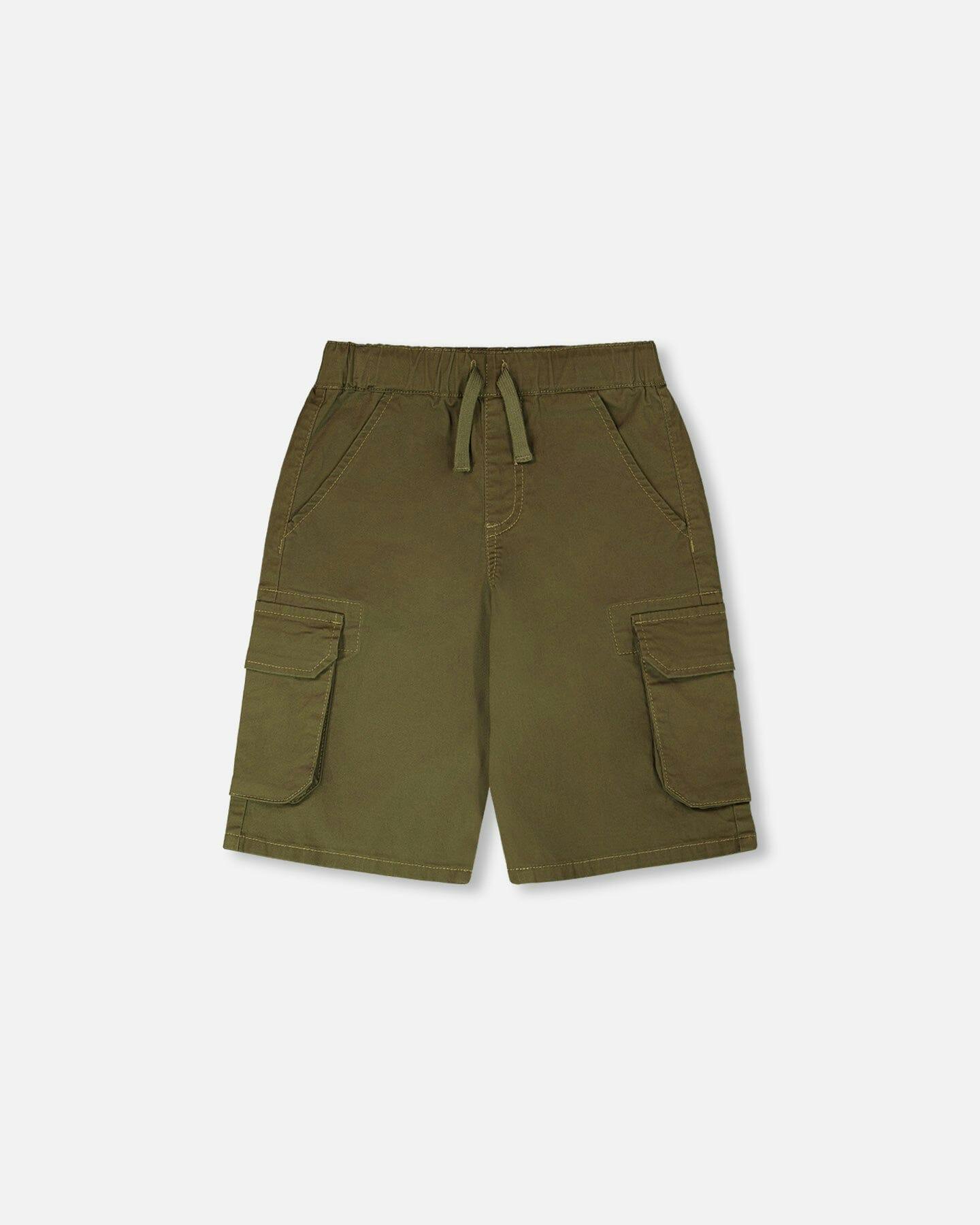 Stretch Twill Bermuda With Cargo Pockets