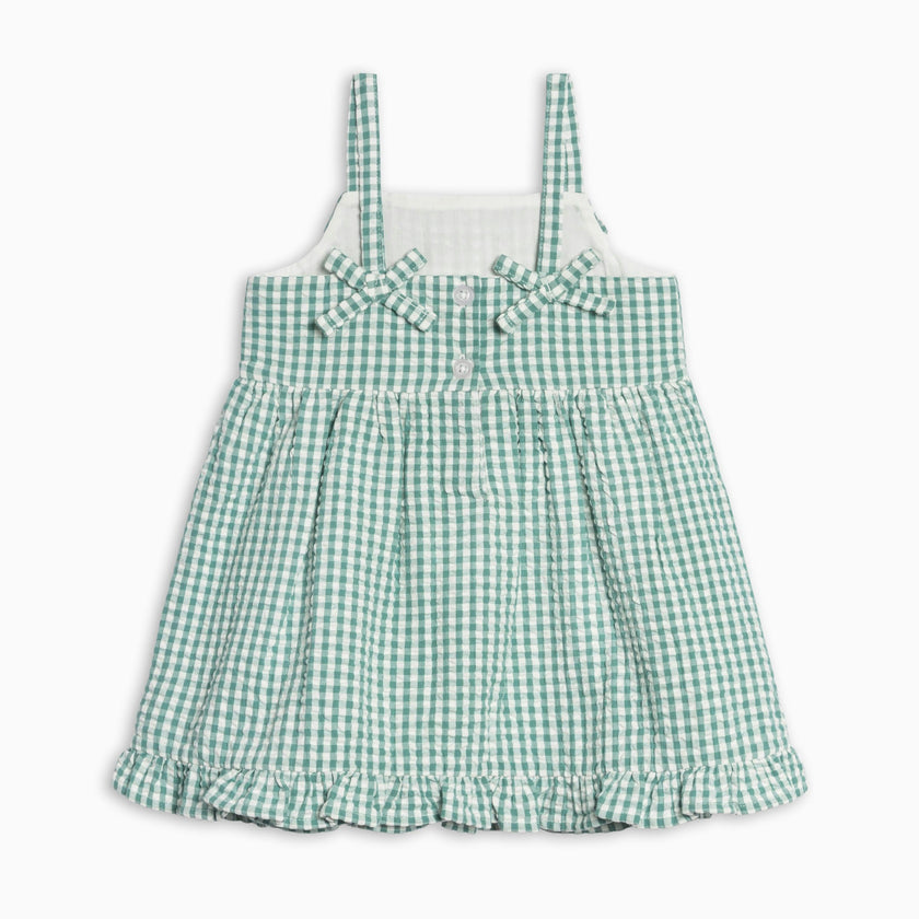 Juliette Seersucker Tank Dress - Laguna Gingham
