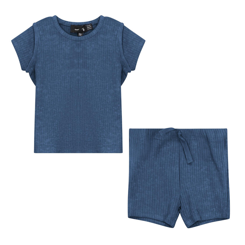 Distressed Shorts Set