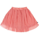 Monochrome Lined Elastic Waistband Pleated Tulle Skirt