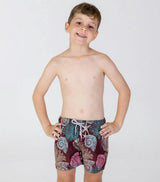boys swim shorts burgundy corals
