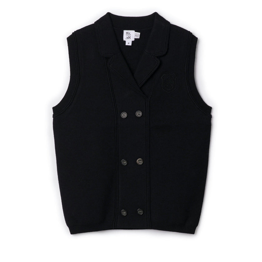 Double Breasted Vest Black