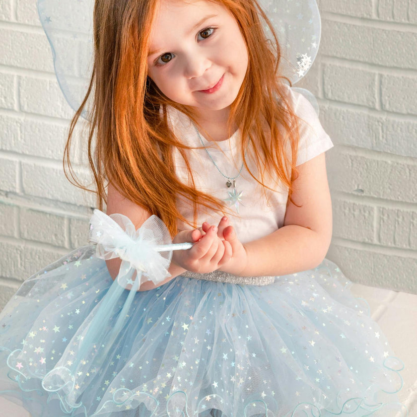 Iridescent Celestrial Fairy Wings, Tutu, Wand