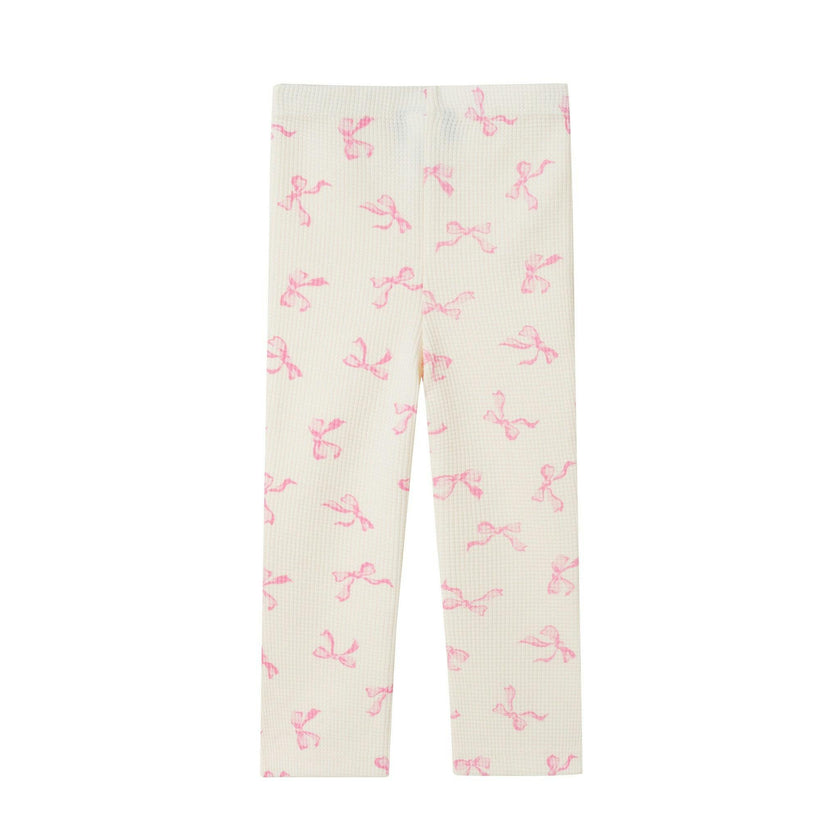 Infant Waffle Lounge Set | Pink Bow