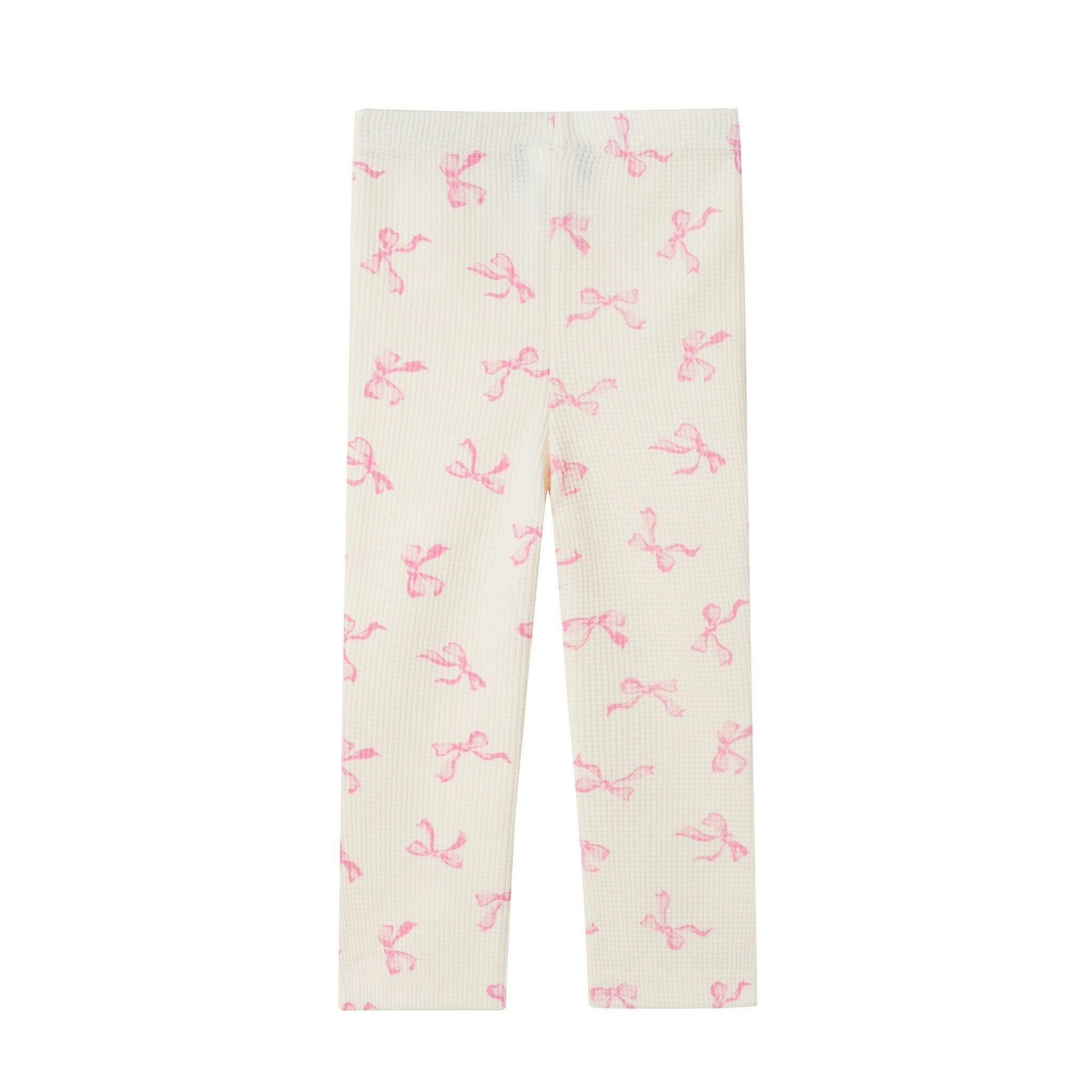 Infant Waffle Lounge Set | Pink Bow