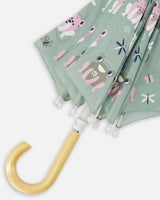 Color-Changing Umbrella Green Print
