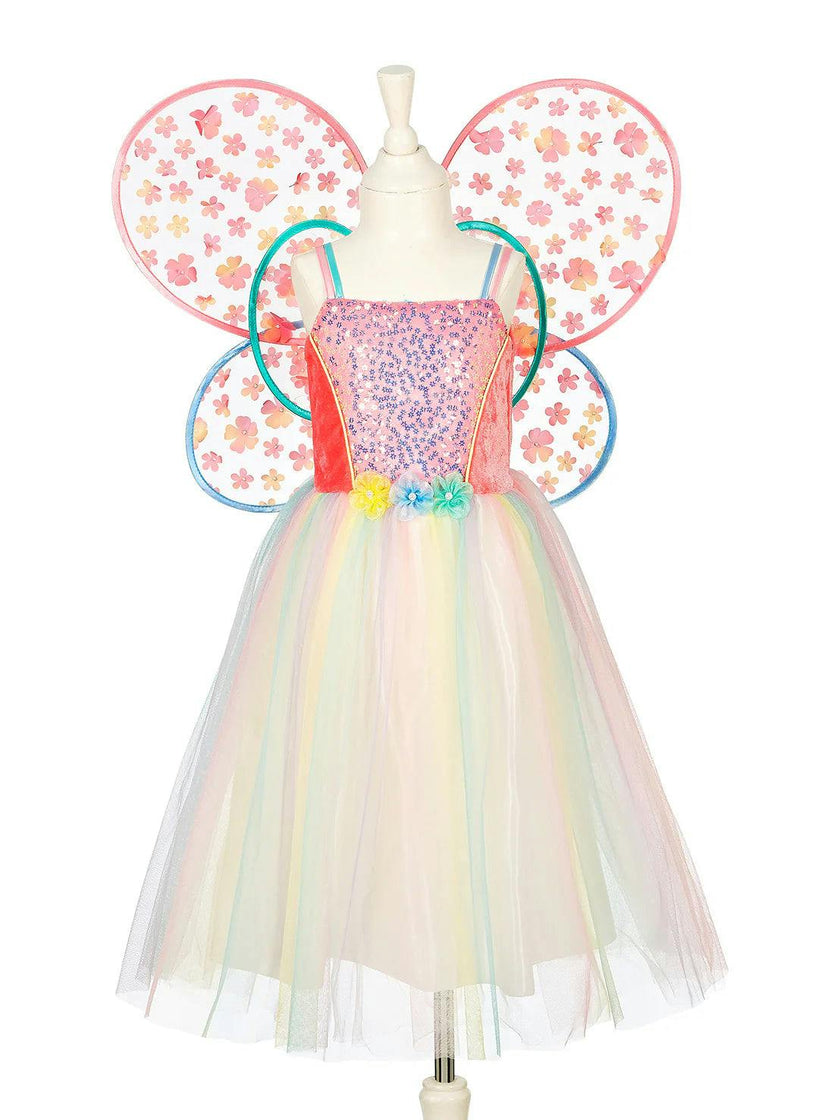 Flora Dress and Wings Set (Green) - Role-Play for Children (3 sizes)