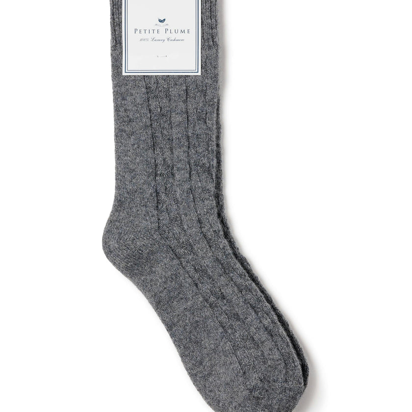 Men's Cashmere Socks in Dark Grey